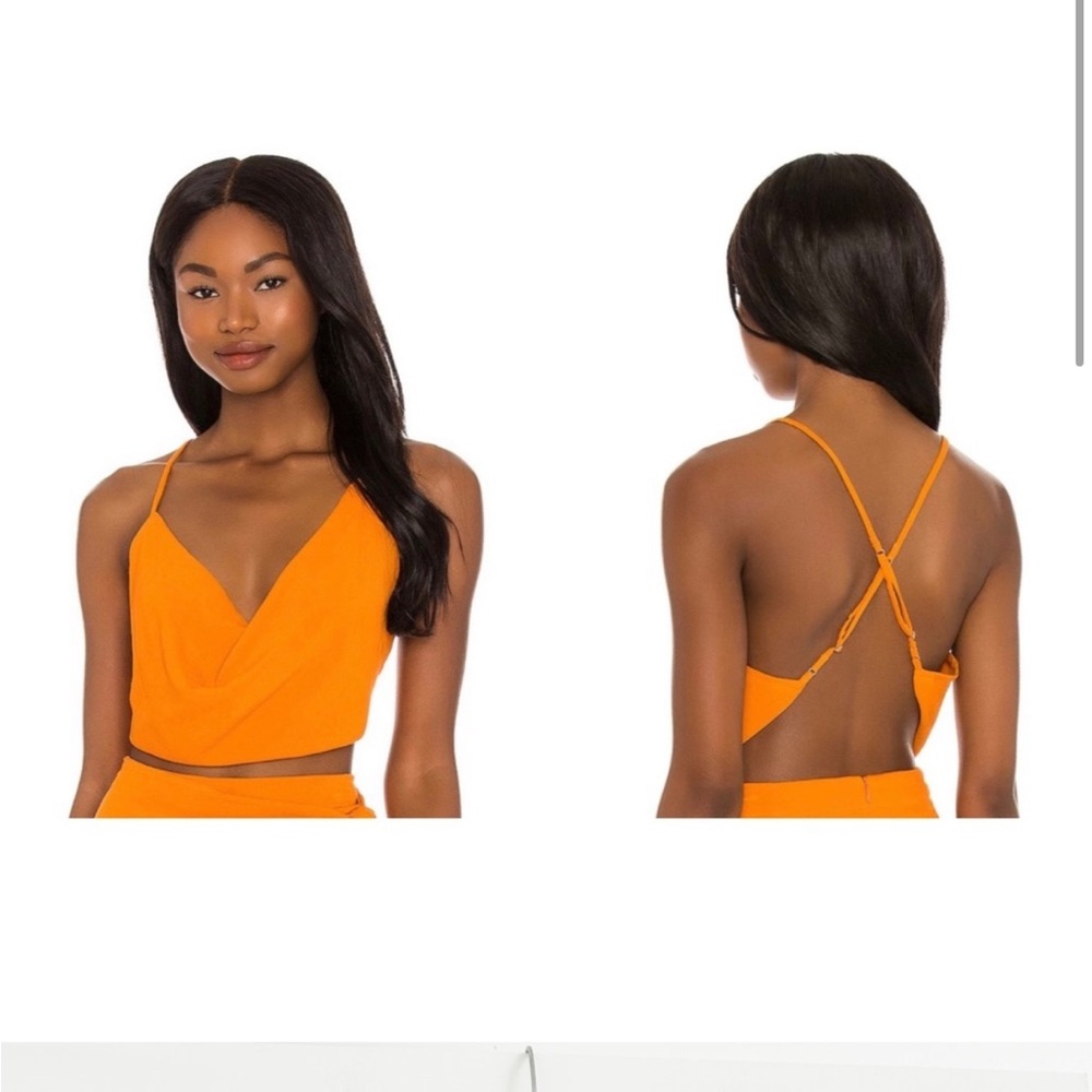 Indah Polina Sunkist Cowl Neck Open Back Cami Top Size Small (S)